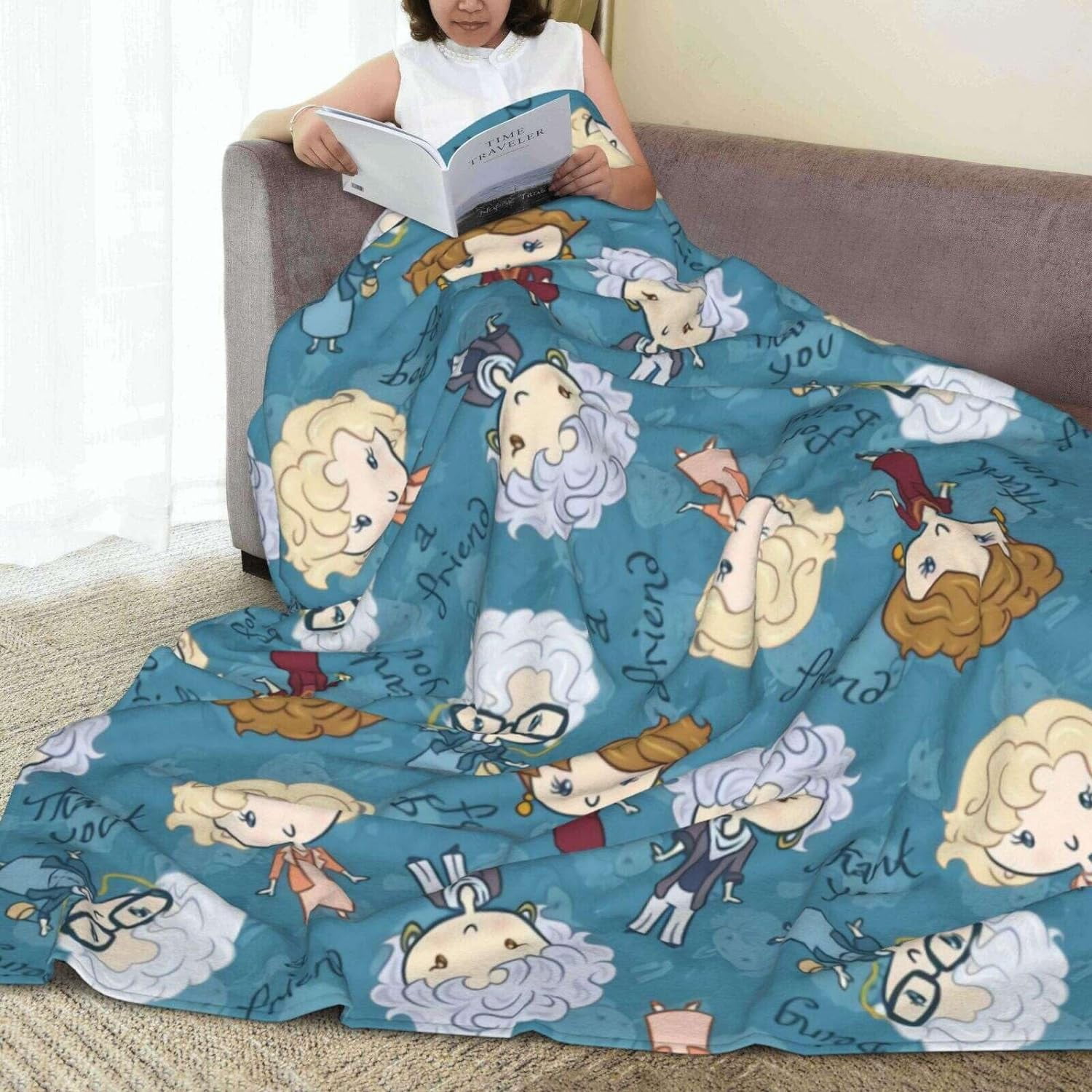 Goldengirls Blanket for Women Gifts Cozy Throw Blankets Lightweight Golden Girls Merchandise for Couch Bed Sofa Car Home Decor