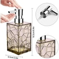 thumbnail image 2 of Accesorio de baño de acrílico, dispensador de loción/jabón, poligonal, transparente, elegante (caqui), 2 of 5