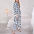 thumbnail image 3 of Picia Seal Fox Seagull Whales Pattern Women’s Long-Sleeve Sleepwear Set - Soft 2-Piece Loungewear with Pockets, Comfy PJs for Relaxing Nights-XX-Large, 3 of 7