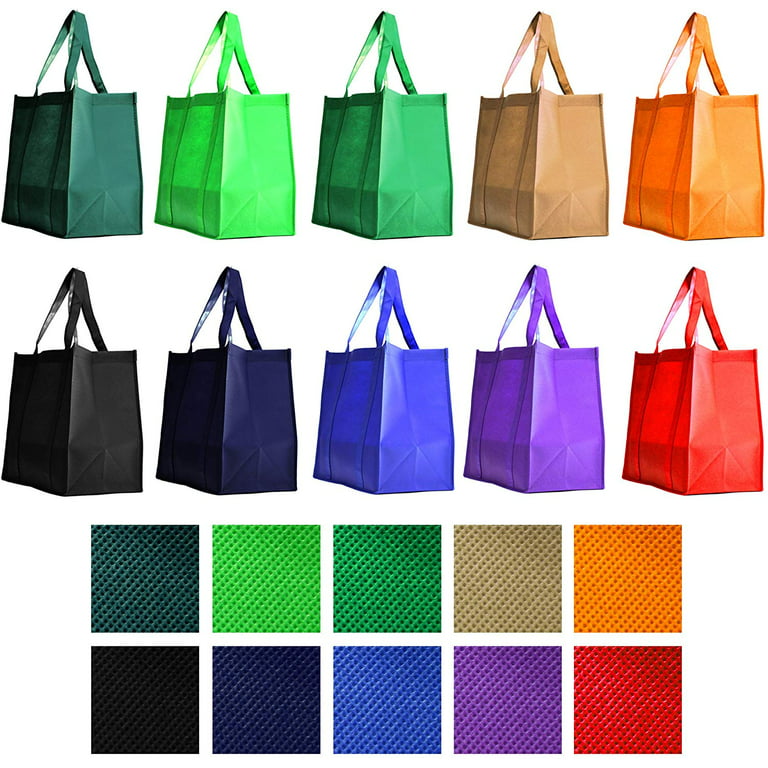 Juvale 10 Pack 10 Pack Non Woven Reusable Shopping Bags With