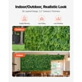 thumbnail image 5 of VEVOR Artificial Plant Wall, 12PCS 20 x 20 in Artificial Boxwood Panels, Sun Protection Greenery Backdrop Privacy Hedge Fence, Fake Grass Screen for Wedding, Indoor, Outdoor Garden, Backyard, 5 of 9