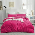 thumbnail image 1 of IR Imperial Rooms 3 PC Duvet Cover Set Plain Microfiber Button Closer Adult Pink Color Queen, 1 of 6