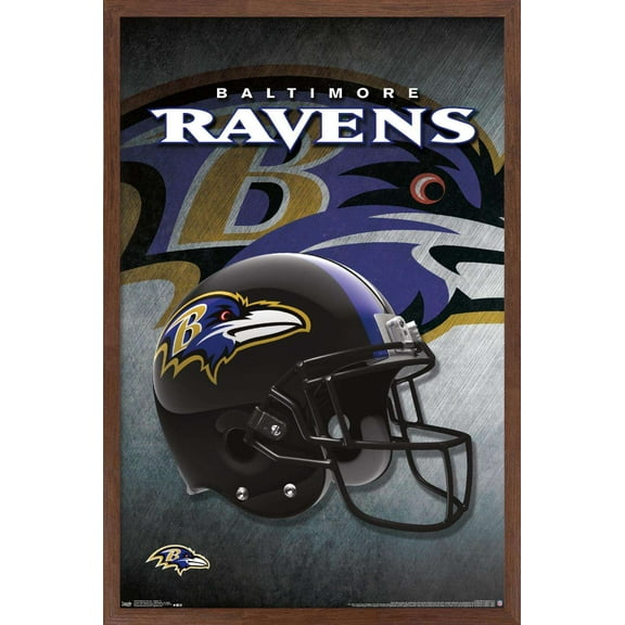 NFL Baltimore Ravens - Helmet 16 Wall Poster, 14.725" x 22.375", Framed