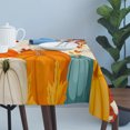 thumbnail image 4 of Orange Pumpkins Fall Table Cloth Waterproof Tablecloths, Thanksgiving Maple Leaf Branches Tablecloth Dining Table Cover for Kitchen Party Tabletop Outdoor, Rectangle Tablecloth 60x120 Inch, 4 of 9