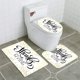 thumbnail image 1 of Juego de alfombras de baño ABPHQTO de 3 piezas con Letras brillantes de oro, 1 of 2