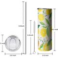thumbnail image 5 of 20 oz Double Insulated Coffee Tumbler with LeakProof Lid Lemon Cafe Tumblers for Coffee Beverages Tea, 5 of 7