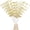 Gold, variant on String Pearl Sticks Pearls for Wedding Decor, NOGIS 50PCS Christmas Garland 4mm Pearls String Beaded Bouquet Spray Filler Floral Arrangements Picks for Bridal Flower Bouquet DIY Party (Gold)