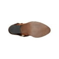thumbnail image 4 of G.C. SHOES Womens Taupe Brown Cushioned Buckle Accent Elisa Almond Toe Block Heel Slip On Booties 6.5, 4 of 4
