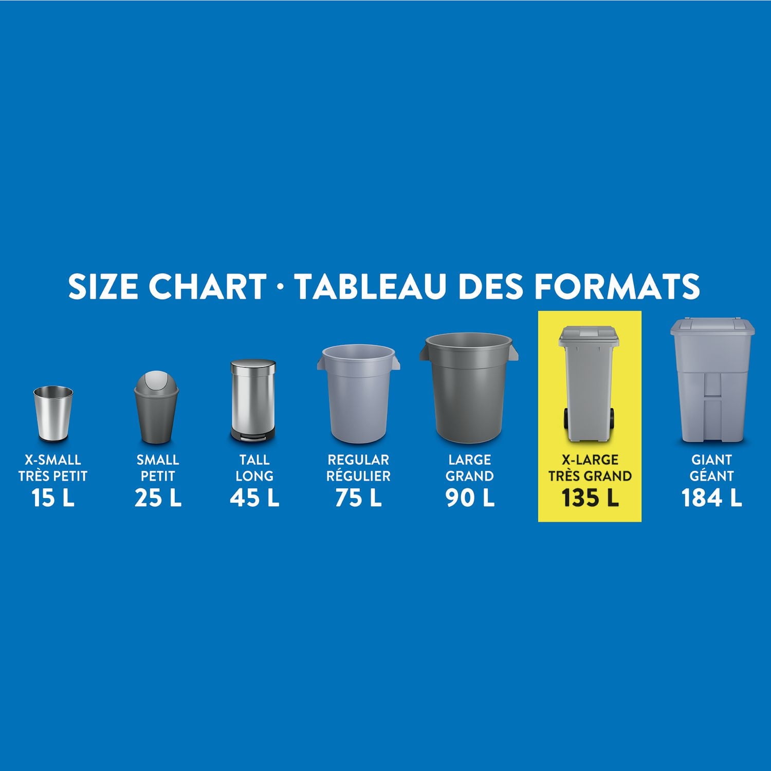 Great Value X-Large Outdoor Garbage Bags, 87.6 x 99.1 cm