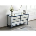 thumbnail image 4 of Elegant Decor 60 inch mirrored 6 drawer chest in blue, 4 of 10