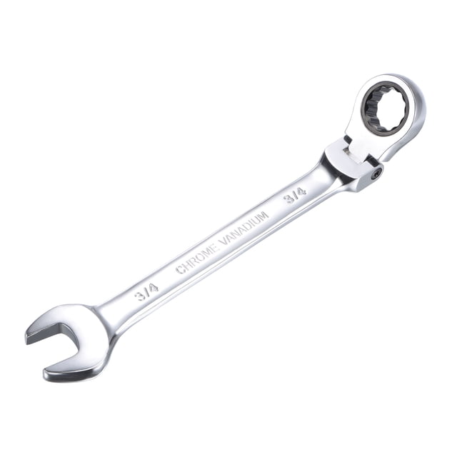 Herramienta de llave combinada de cabezal flexible de 3/4" de Unique Bargains con 72 dientes y 12 puntos, herramienta de caja de trinquete Cr-V