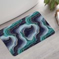 thumbnail image 2 of Blue Green Gold Marble Pattern Bathroom Rugs Mat,Non Slip Microfiber Bathroom Rug,Rubber Backing,Soft Bathroom Mats for Bathroom Floor,Tub and Shower,17x27in(43x68cm), 2 of 5