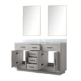 thumbnail image 4 of Abbey 60" W White Oak Double Vanity Carrara Marble Top and 55" Mirror, 4 of 6