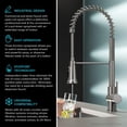 thumbnail image 4 of KRAUS Britt 2-in-1 Commercial Style Pull-Down Single Handle Water Filter Kitchen Faucet for Reverse Osmosis or Water Filtration System in Spot Free Stainless Steel, KFF-1691SFS, 4 of 5