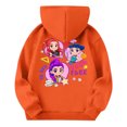 thumbnail image 3 of Moonsky Sudadera con capucha y cordón HUNTRX, estampado de grupo de chicas coreanas, jersey corto, suave y cómodo, top de manga larga para primavera y otoño. Azafrán 120, 3 of 4