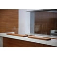 thumbnail image 5 of Acrylic Countertop Divider - Desk Barrier with Wooden Base, Speaker Holes & Paper Slot, 5 of 13