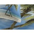 thumbnail image 3 of Ambesonne Hawaii Quilted Coverlet 3 Pcs, Beach Palm Trees Rock, Queen Size, Green Blue, 3 of 4
