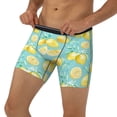 thumbnail image 3 of Salouo Yellow Lemon Pattern Men's Boxer Briefs, Soft & Breathable Underwear Elastic Waistband Briefs for Men,1-Pack, 3 of 7