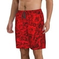 thumbnail image 2 of Goofa Red Rose Printed Mens Swim Trunks Summer Quick Dry Short Beach Swimwear Bathing Suits-, 2 of 9