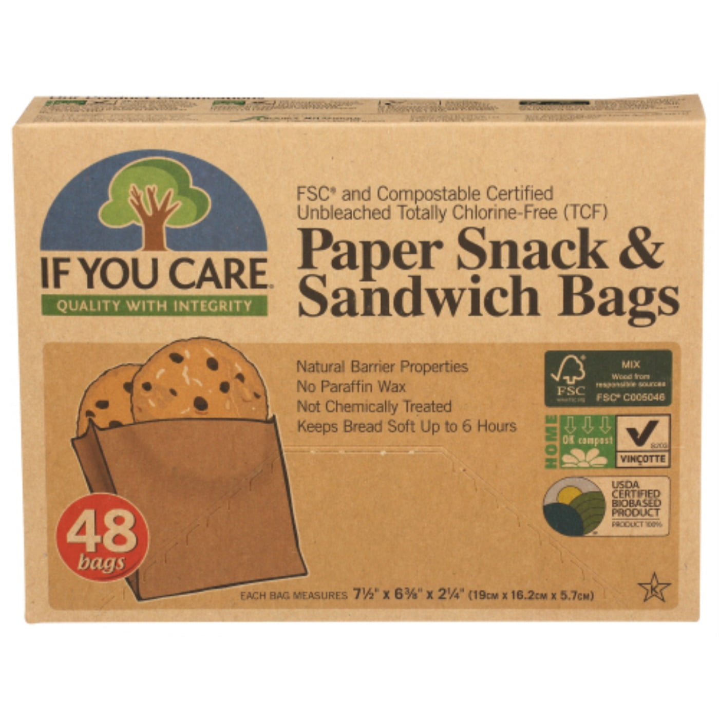 If You Care Paper Snack & Sandwich Bags 
