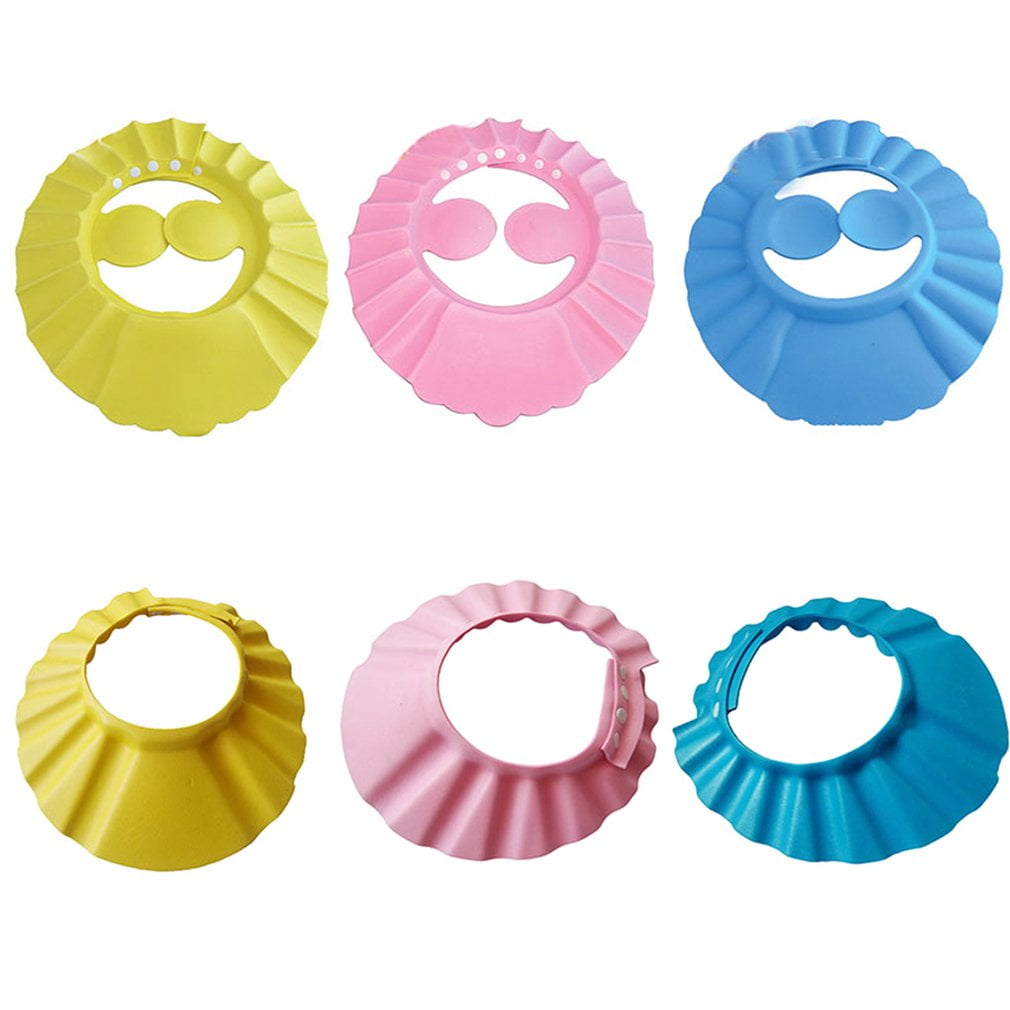 Baby Shower Caps Shampoo Cap Wash Hair Kids Adjustable Waterproof Ear
