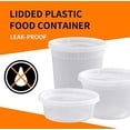 thumbnail image 2 of Deli Containers With Lids 16 oz) Soup Containers Microwavable, Non Spill, Reusable BPA-Free Plastic Storage Containers For Soups, Snacks, Salads, 2 of 8