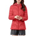 thumbnail image 2 of Drovellove Plus Size Women's Casual Long Sleeve Hooded Jacket with Pockets | 100% Polyester Irregular Hem Outwear for Winter, Daily Wear, Dates, Parties, Work, School, 2 of 9