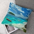 thumbnail image 7 of BANET Tropical Beach Island Throw Pillow Covers, Decorative Pillow Covers Digital Printing Blended Fabric for Couch Sofa Bed Invisible Zipper 12x12in, 7 of 7