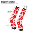 thumbnail image 2 of Naloa Lips Kiss Knee Socks, High Socks Long Stretchy Sock Women Knee High Stocking, Long Socks for Women, 2 of 6