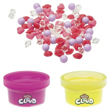 Play-Doh Slime Super Cloud Satisfying Swirls Mix Kit, Pink and Yellow, Cinnamon Bun Scent