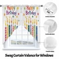 thumbnail image 3 of Happy Birthday Swag Valances for Windows 2 Pack Colorful Candles Pentagram Swag Kitchen Curtains 45 Inches Long Rod Pocket Short Window Treatment for Kitchen Bathroom 36"x45", 3 of 8