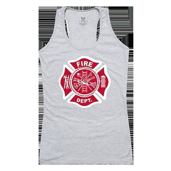 Fire Department Graphic Tank Top, Heather Grey - Small