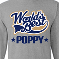 thumbnail image 4 of Inktastic Worlds Best Poppy Grandpa Long Sleeve T-Shirt, 4 of 5