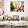 thumbnail image 4 of Designart Arc d Triomphe Paris - Cityscape Throw Pillow - 18x18, 4 of 5