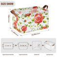 thumbnail image 5 of Rectangle Storage Basket with Handles Rose Color Red Leaves Tile Collapsible Storage Bin Large Storage Bins Decorative for Clothes Toys Bedroom, 5 of 8