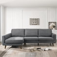 thumbnail image 4 of Allora Mid-Century Modern Sectional Left Chaise Sofa in Gray, 4 of 4