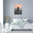 thumbnail image 6 of Zen Wall Art Stone Sunrise Pictures Wall Decor Zen Decor Canvas Print Yoga Spa Meditation Painting Calming Home Decorations Artwork For Spiritual Room Office Living Room Bedroom Bathroom 12"x16", 6 of 6