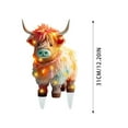 ViViSto 2023 NEW Colorful Cow Garden Outdoor Christmas Decoration Cute