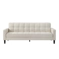 thumbnail image 5 of Loft Lyfe Swaine Linen Sofa Bed Convertible Tufted With Storage, Beige, 5 of 11