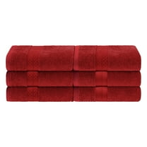 Meadowcove Rayon from Bamboo and Cotton Blend Solid 6-Piece Hand Towel Set , Crimson by Blue Nile Mills