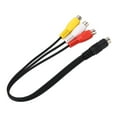 thumbnail image 4 of Video Cable, Red Yellow White Tight Connection 1.0ft Mini DIN 7 Pin Male To 3  Female Cable  For Television, 4 of 8