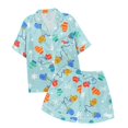 thumbnail image 4 of WEAIXIMIUNG Children's Christmas Print Short Sleeve Shorts Cardigan Children's Pyjamas Two Sets 2-3 Years, 4 of 4