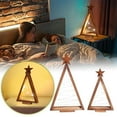 thumbnail image 4 of Christmas Decorations-2PCS Light Up Wooden Christmas Tree- Handmade Tabletop, 4 of 8