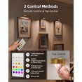 thumbnail image 6 of EZVALO 6 Pack Picture Lights, 2000mAh Rechargeable Magnetic Wall Lights, 15 Colors RGB+3 Modes, Dimmable Remote Timer, Wireless Art Display Lights for Paintings & Frames, 6 of 9