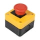 thumbnail image 4 of 1 interruptor pulsador de emergencia tipo hongo de 660 V y 10 A con carcasa de plástico y señal roja. Nuevo., 4 of 14