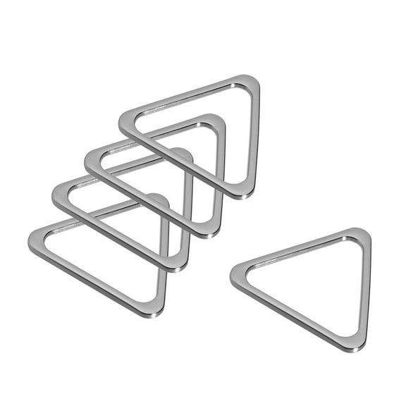 Uxcell 1.38" Triangle Ring Buckle Electroplated Zinc Alloy Silver Tone 15pcs