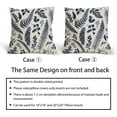 thumbnail image 5 of Navy Blue Leaf Plant Pillow Covers 18X18 Inch Set of 2 Tropical Fern Herbs Botanical Leaves Floral Decorative Pillow Cases Vintage Cushion Case Farmhouse Home Decor for Couch Sofa Porch Outdoor, 5 of 6