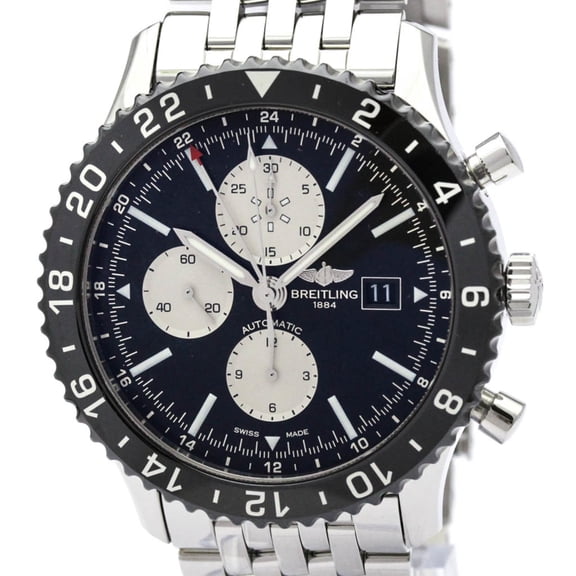 Pre-Owned BREITLING Chronoliner Chronograph Steel Automatic Mens Watch Y24310 Polished