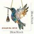 thumbnail image 3 of Hummingbird Ornament Decor Figurines Acrylic Hanging Hummingbirds Crystal Suncatcher Bird Figurine for Home Decorative Tree Ornaments Charm Humingbird Party Decorations Shiny Hanging, 3 of 6