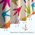 thumbnail image 6 of Colorful Dinosaur Footprints Pattern Shower Curtain 72"x84" ,Bathroom Decorative Shower Curtains Set with 12 Hooks,Modern Waterproof Washable Shower Curtain, 6 of 6